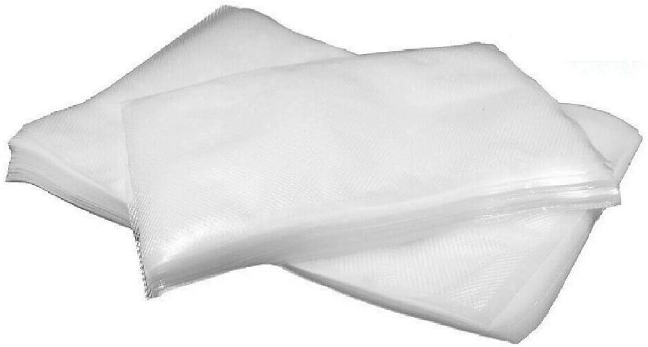 100 VACUMO Vacuum Bags Structure Bags 25 x 30 cm for All Vacuum Sealers + 100 Labelling Labels