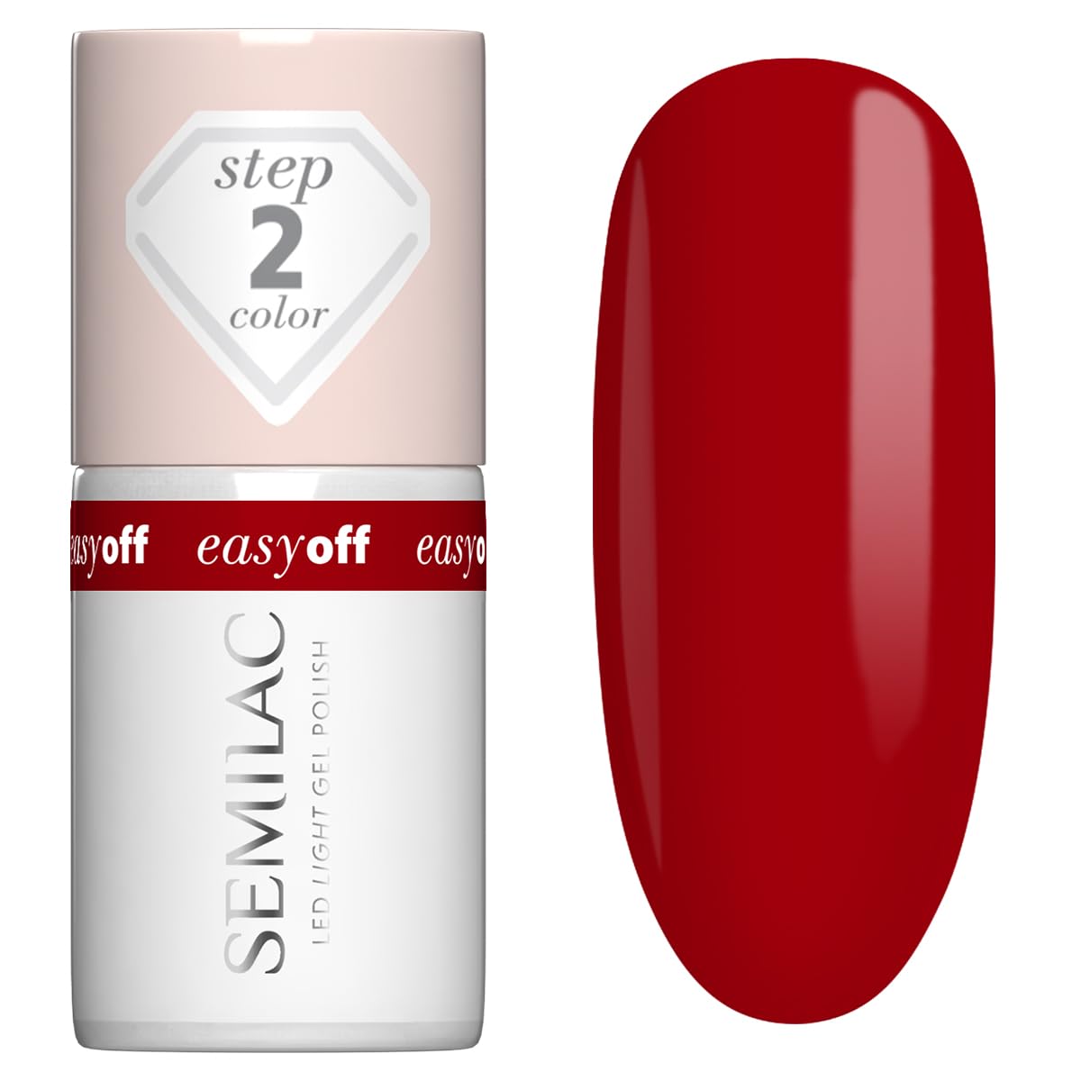 Semilac Easy Off Nail Polish LED Light L18 The Red Core 7 ml