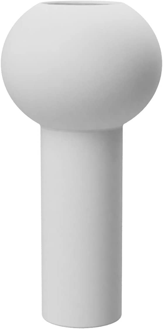 Cooee Design Pillar Ceramic Vase, Grey, 17 cm