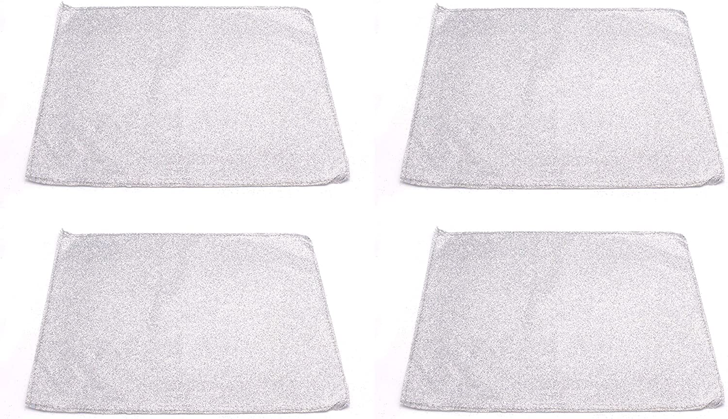DARO DEKO Fabric Table Set 30 x 40 cm Red / Silver Glitter