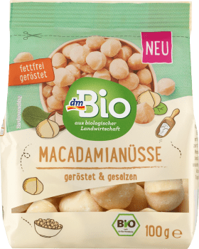 dmBio Macadamia roasted & salted, 100 g