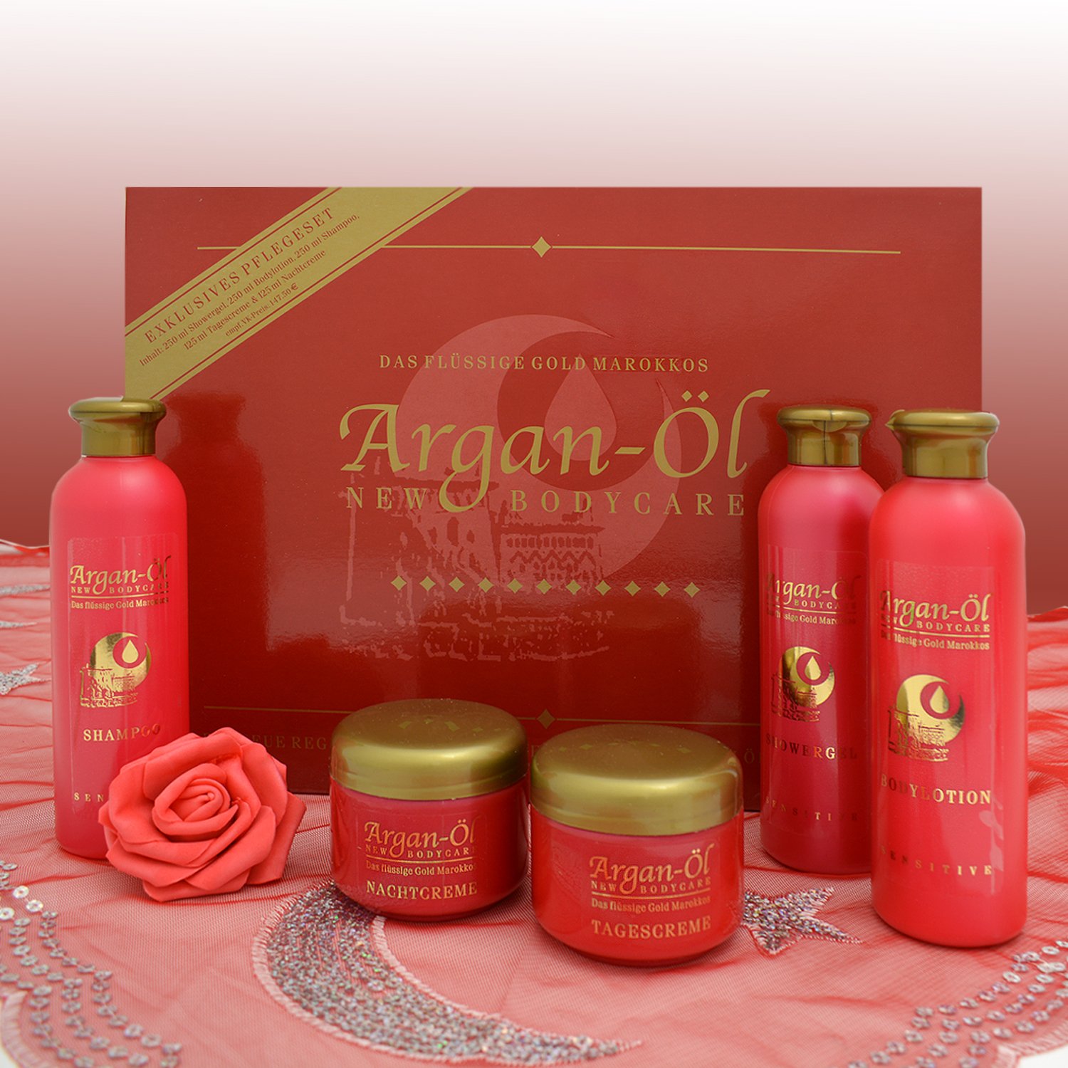 Argan Oil 5-Piece Shower Gel Body Lotion Day and Night Cream