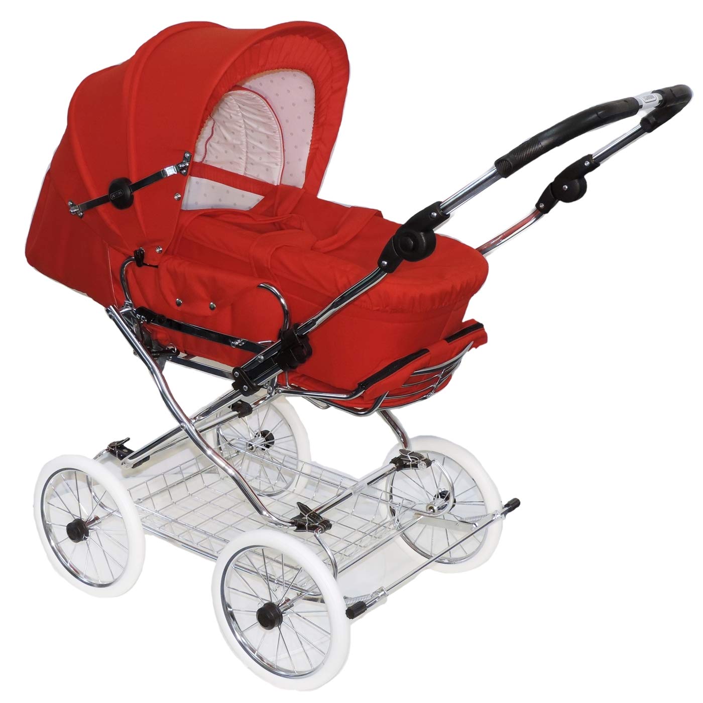 Eichhorn Combination Pushchair with Leather Strap Frame with Slide Height Adjustment with Fixed Carry Bag LuxVersion EVA Wheel