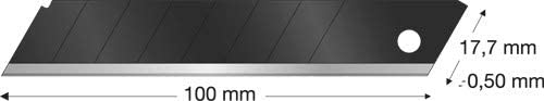 Lutz Snap Off Blade 18 mm Black 18 mm Black PACK OF 10