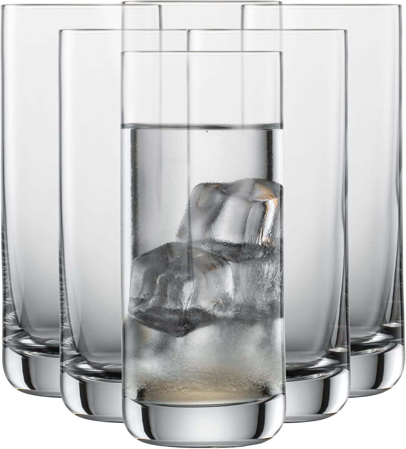 SCHOTT ZWIESEL Simple Long Drink Glasses (Set of 6), Straightforward Drinking Glasses for Long Drinks, Dishwasher Safe Tritan Crystal Glasses, Made in Germany (Item No. 123665)