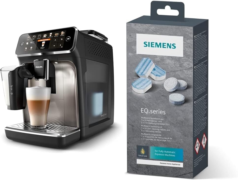 Philips Domestic Appliances Philips Series 5400 Fully Automatic Coffee Machine - Lattego Milk System & Siemens Multipack TZ80003A