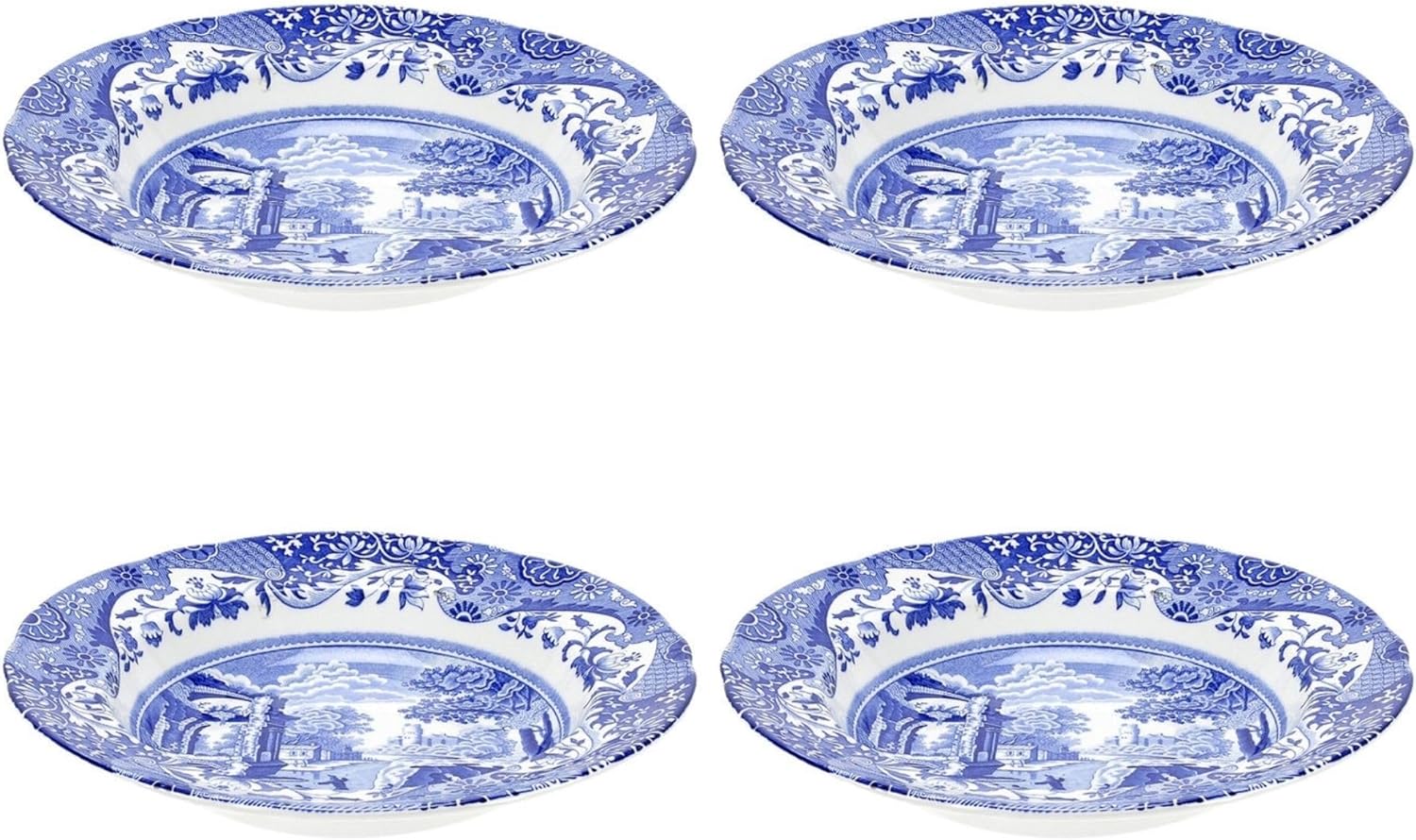 Portmeirion Spode Blue Italian Soup Plate 23cm (Set of 4)