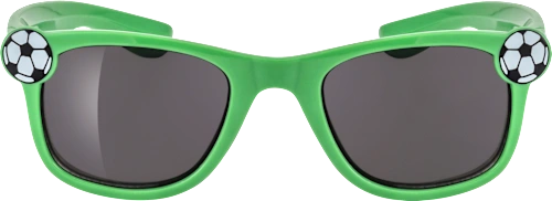 Kids' sunglasses, green with football design, 1 pc.