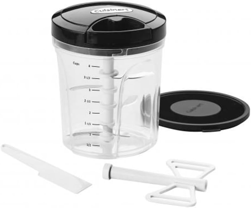 Cuisinart CTG-00-PCH4 Mini Manual Food Processor, 4 Cups, Black