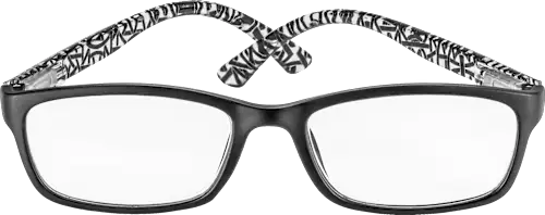 Visiomax Ready-made reading glasses, black/patterned +2.50, 1 pc.
