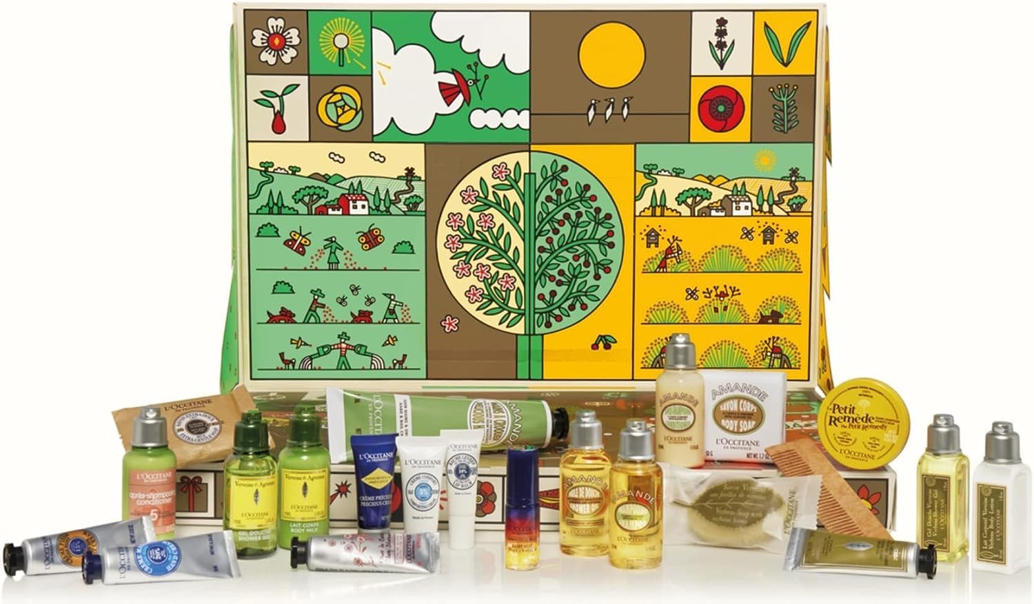 Jung LOCCITANE Advent Calendar 2023 Beauty Classic - Women\'s Cosmetics Advent Calendar, 24 Gifts Worth 200 €, Care Christmas Calendar Woman, Advent Calendar Women