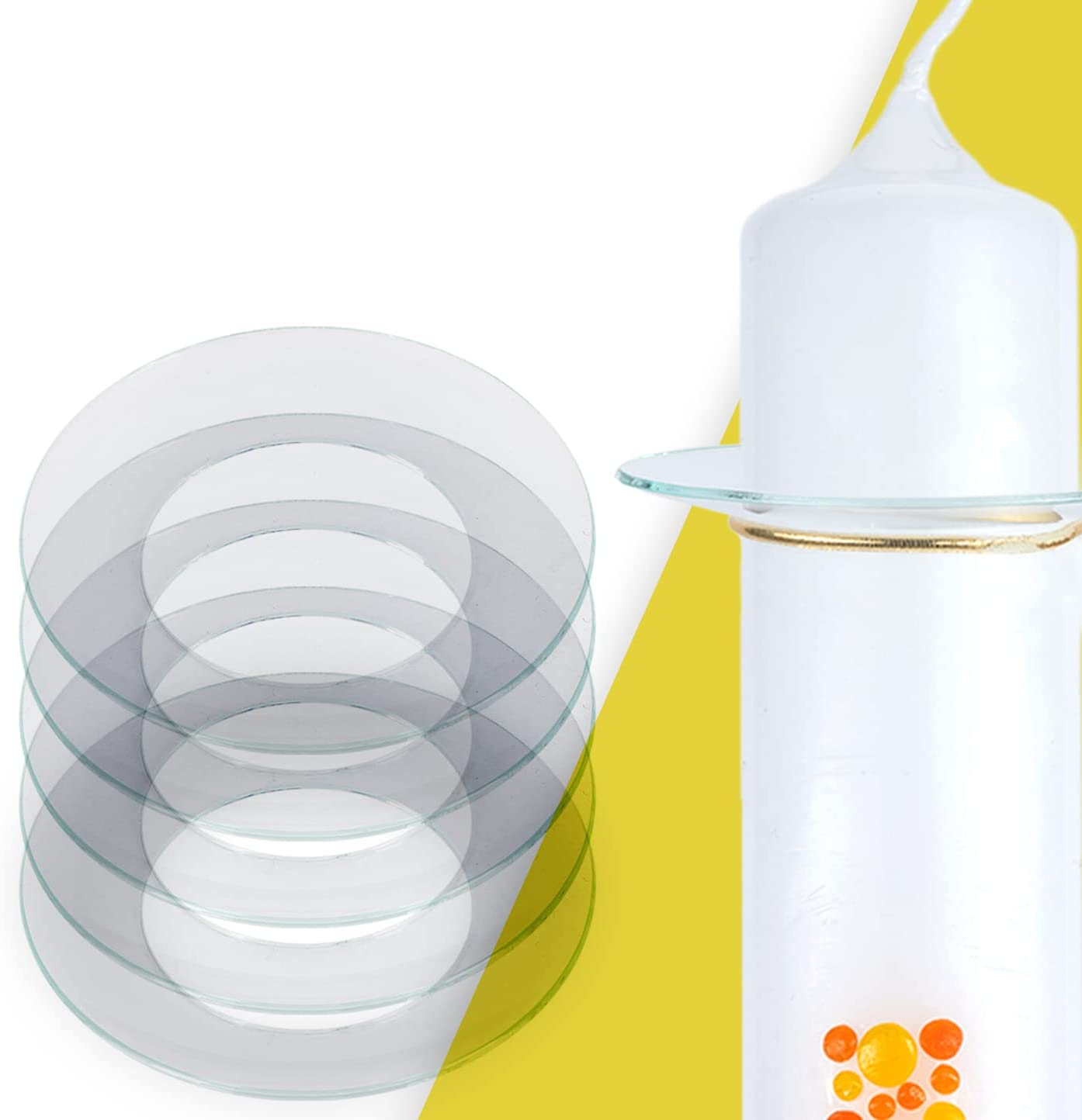 WIKAKERZEN Drip Catcher for Candles or Drip Protection for Tapered & Taper 