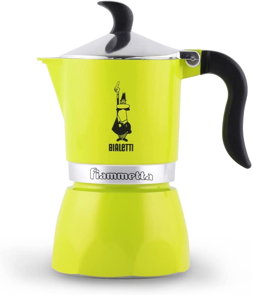 Bialetti Fiammetta Electric Lime Coffee Machine 3 Cups Aluminium