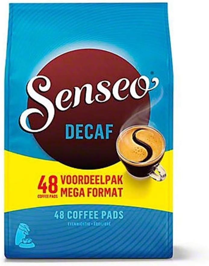 Senseo Coffee Pads Décafé / Decaffeinated, Rich Aroma, Intensive & Balanced, Coffee, New Design, Pack of 6, 6 x 48 Pads