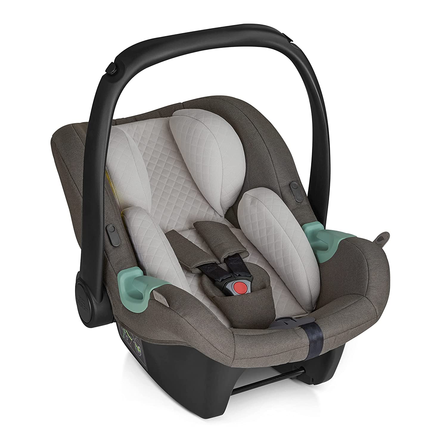 ABC Design Baby Car Seat Tulip Diamond Edition - Baby Car Seat for Group 0+ i-Size up to 13 kg - Adjustable Headrest - Side Impact Protection & 3-Point Harness System - Colour: Herb