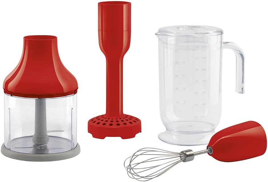 SMEG HBAC11RD Accessories Hand Blender Set of 4 Red
