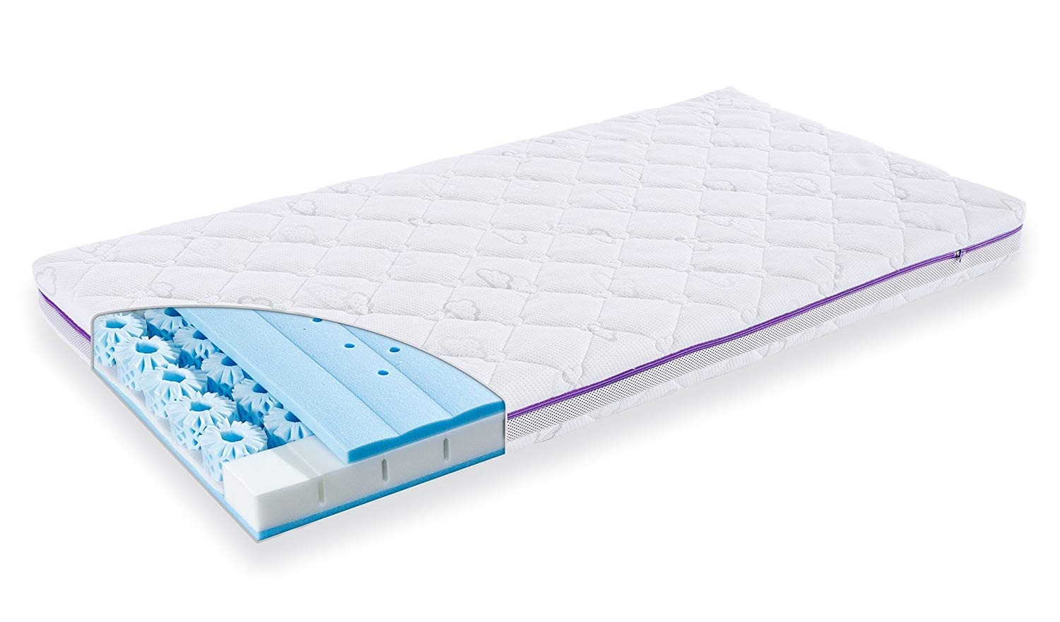 Traeumeland Dreams Country T015011 Baby Mattress Star Of The Sea 60 X 120 Cm, White