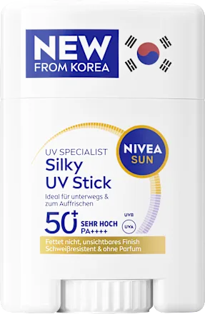 NIVEA SUN Sunscreen stick for face, silky UV stick, SPF 50+, 15 g