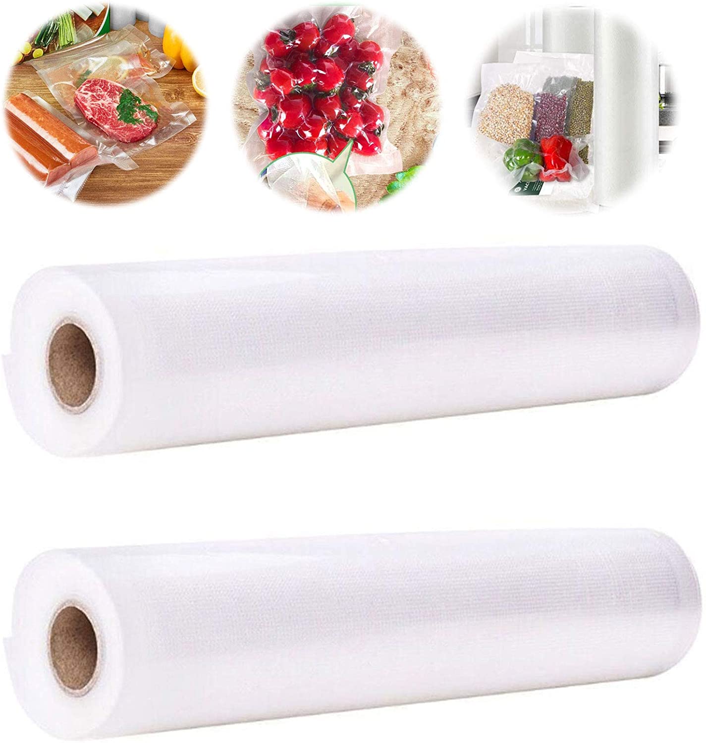 PCZFBHUI Foil Rolls Vacuum Rolls Vacuum Foil Rolls Professional Foil Rolls Vacuum Bags for All Vacuum Sealers for Food Saver Strong & Tear-Resistant & Boilproof & Reusable 12 x 500 cm