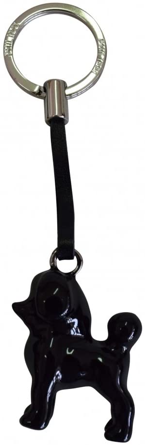 Philippi My Dog Keychain Poodle Leather, Cast Metal, Painted [A]