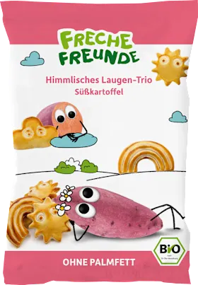 FRECHE FREUNDE Children's snack lye trio sweet potato from 3 years, 80 g