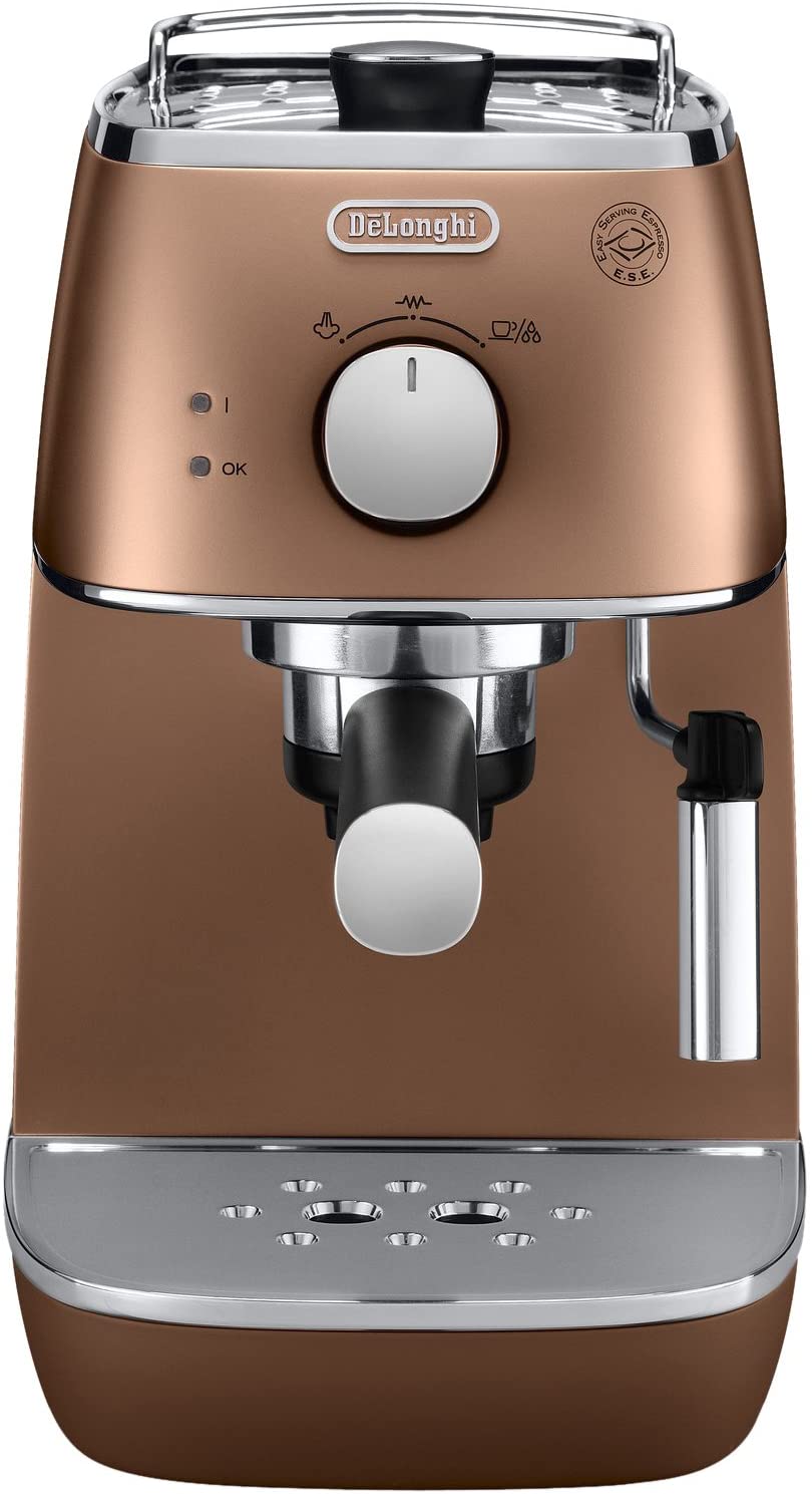 DeLonghi ECI 341.CP coffee maker - coffee makers (Freestanding, Semi-auto, Espresso machine, Coffee pod, Ground coffee, Cappuccino, Coffee, Espresso, Copper)