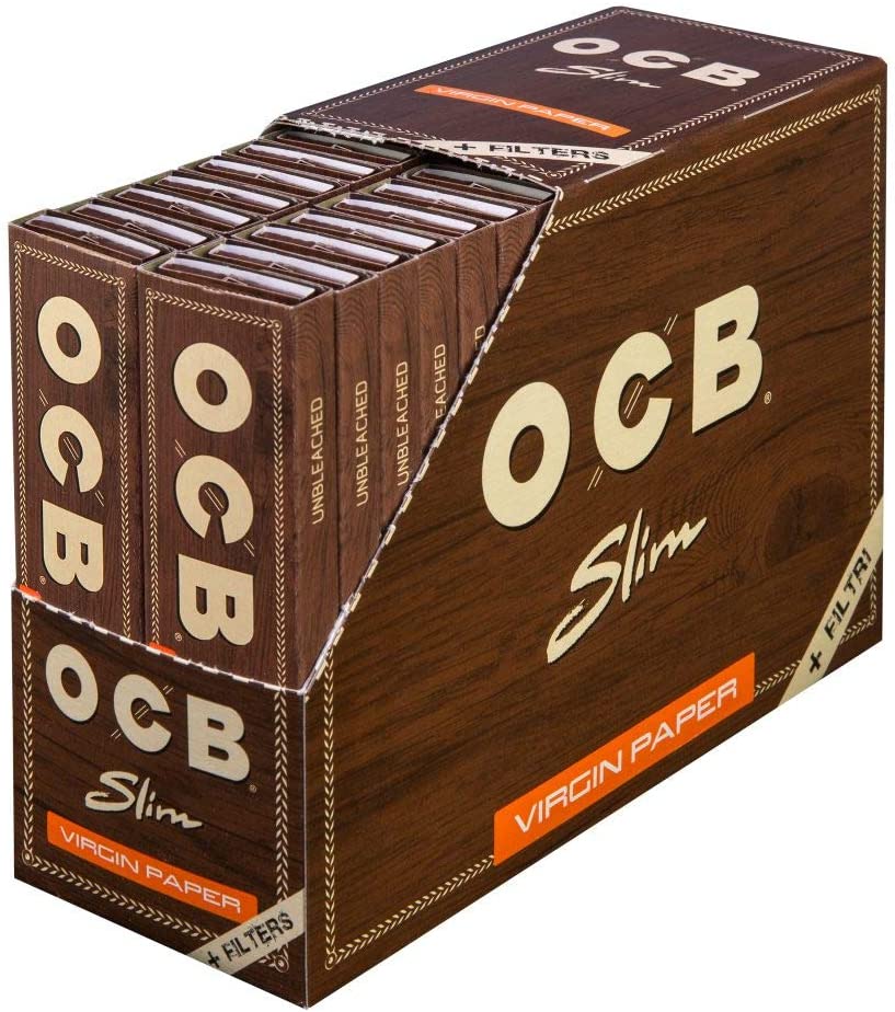OCB Smoking Supplies Brown & 9001 Filter Tips 25 Booklets 50 Sheets