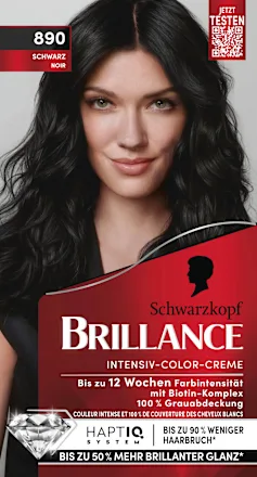 Schwarzkopf Brillance Hair color 890 Black, 1 pc. 200 ml