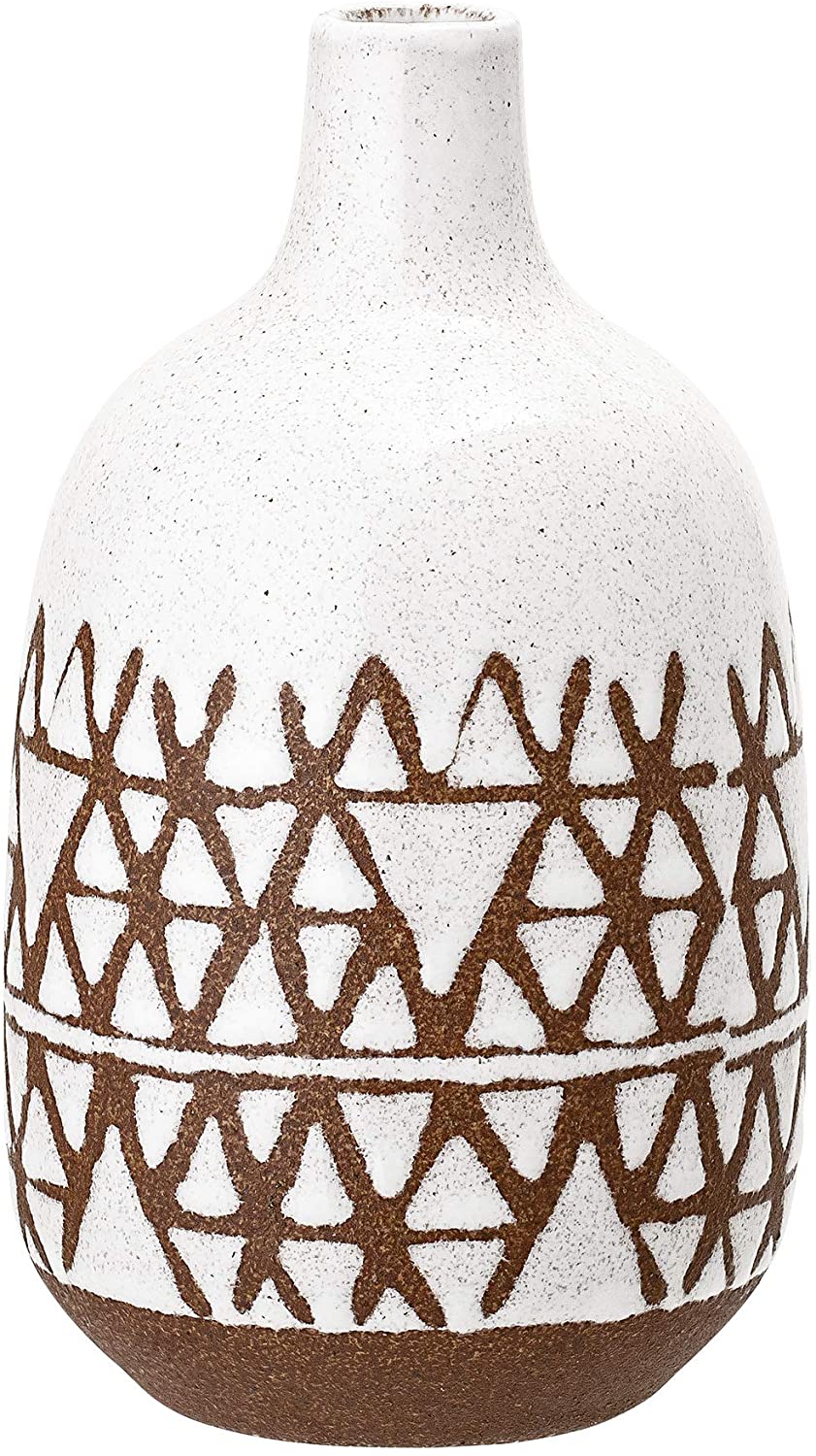 Bloomingville Vase White Earthenware 10.5 x 17.5 cm, White