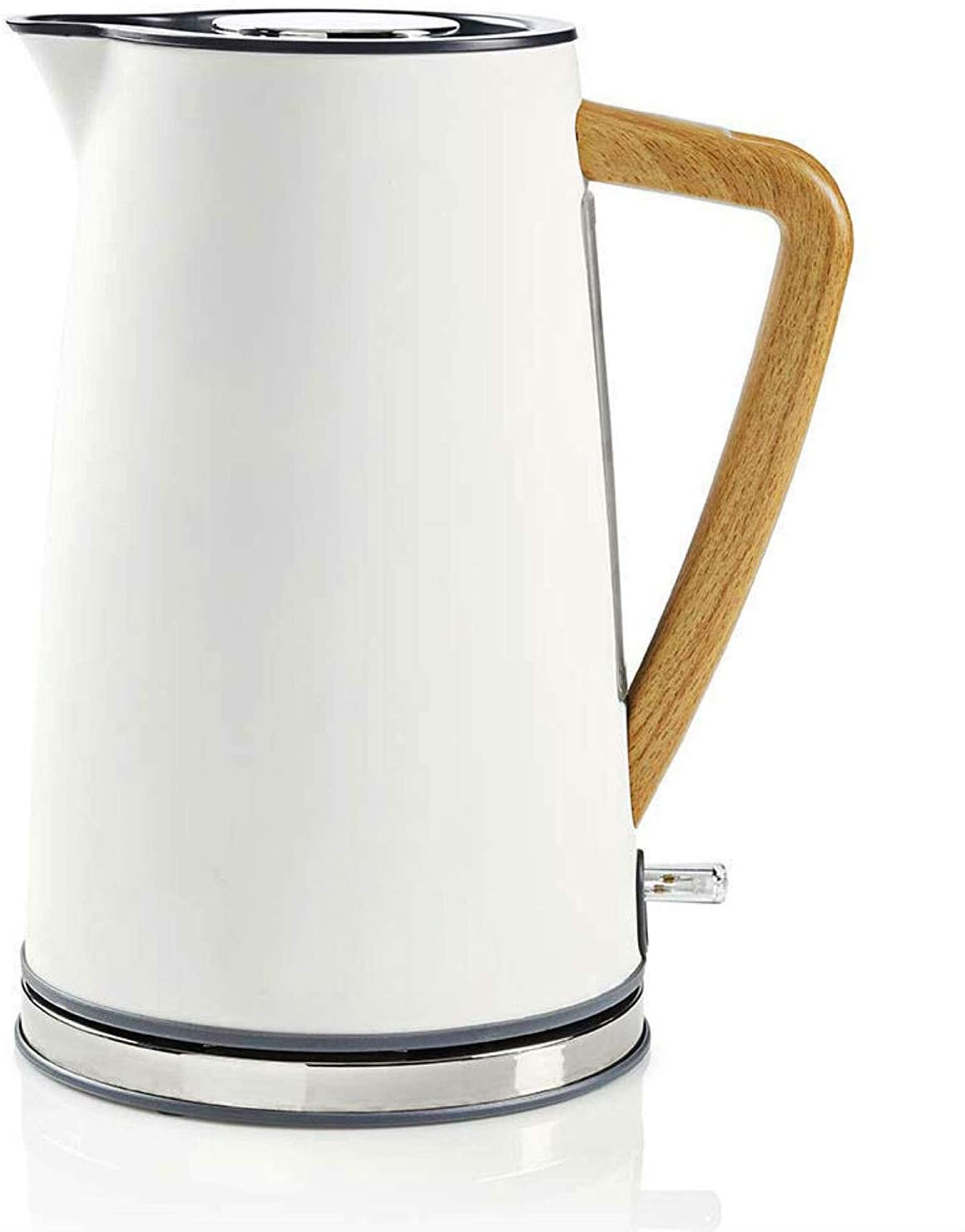 TronicXL Design Kettle Wood Handle 1.7 L Soft-Touch Anti-Limescale Filter Water Heater