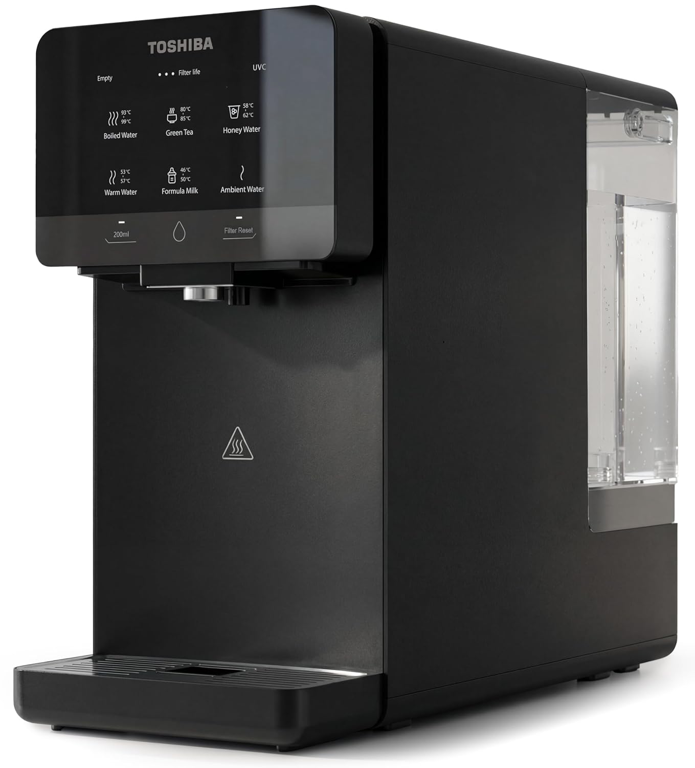 Toshiba Osmosis System, Water Filter Drinking Water, Countertop, No Installation, Hot Water Dispenser, Reverse Osmosis System, Multiple Filtering & Mineralization, UV Light, NSF Certified, Anthracite