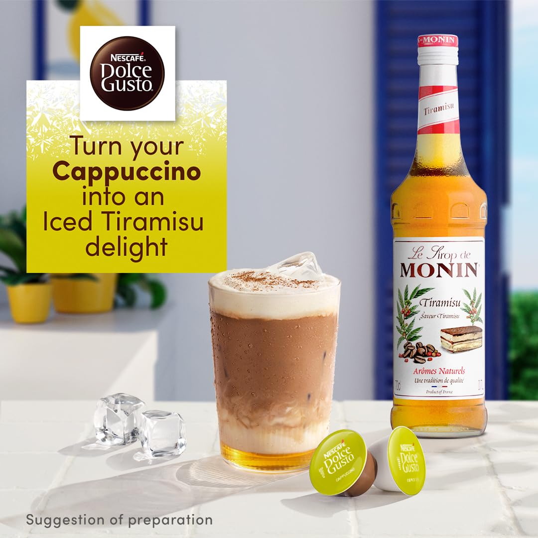 NESCAFÉ Dolce Gusto Cappuccino Arabica and Robusta beans / Full-bodied coffee and fluffy milk foam / Aroma-sealed capsules / 3-pack (3 x 16 capsules)