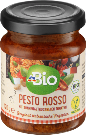 dmBio Pesto Rosso mit sonnengetrockneten Tomaten, 120 g