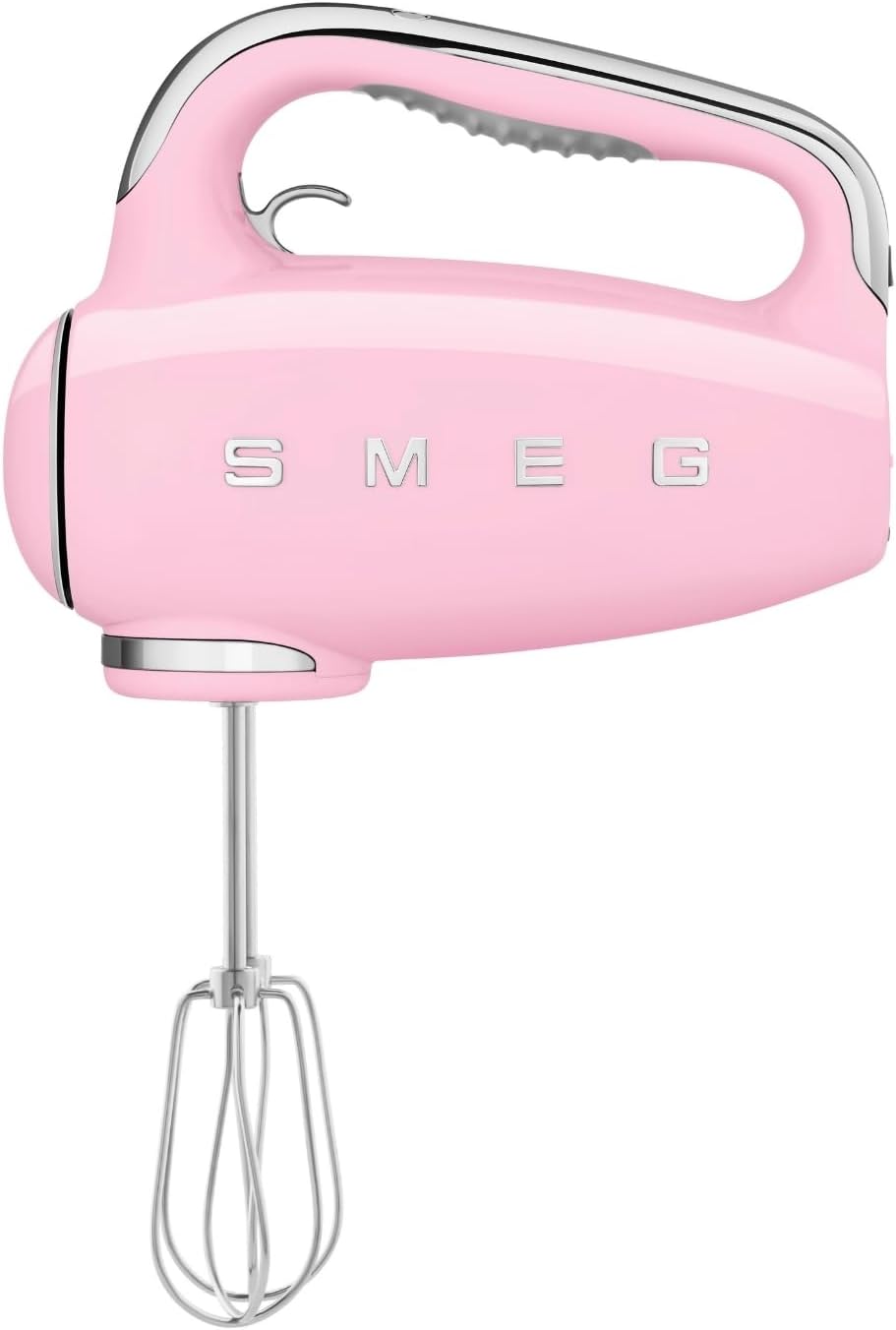 Smeg Store Smeg, HMF01PKEU Electric Mixer, 9 Speed Levels, Turbo Function, Smooth Start / Start-Up System, 4 Whips, 2 Ganci Mixers and Sheathed, 250 W, Rose