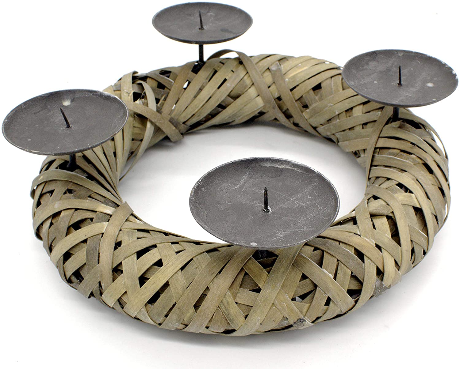 Daro Deko Wooden Wreath With Candle Holder