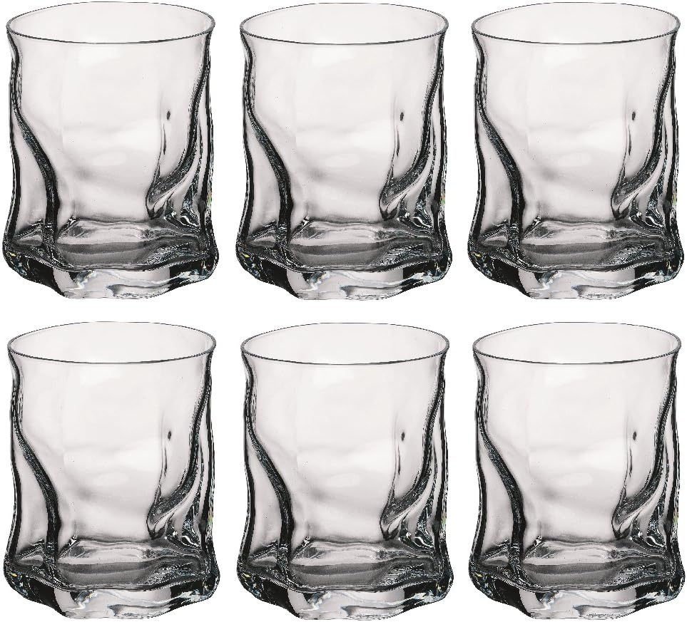 Bormioli Rocco 340350 Sorgente Whiskey Glass, 420 ml, Glass, Transparent, Pack of 6