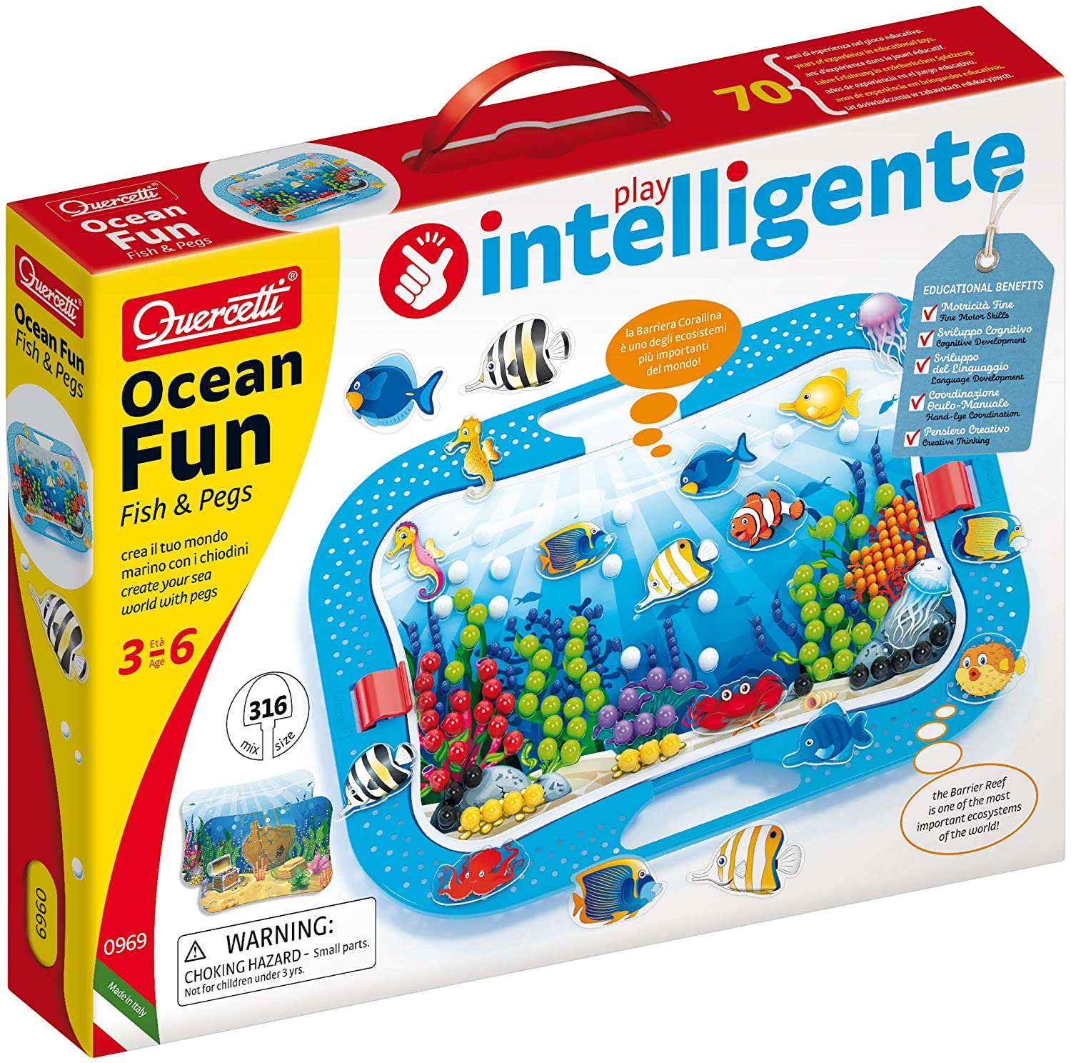 Quercetti., Ocean, Multi-Coloured