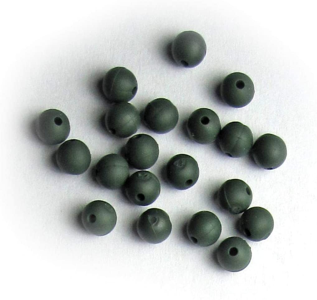 Behr Gummiperlen Angeln - Premium Gummi Perlen Olive
