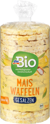 dmBio Waffles, corn, salted, 110 g