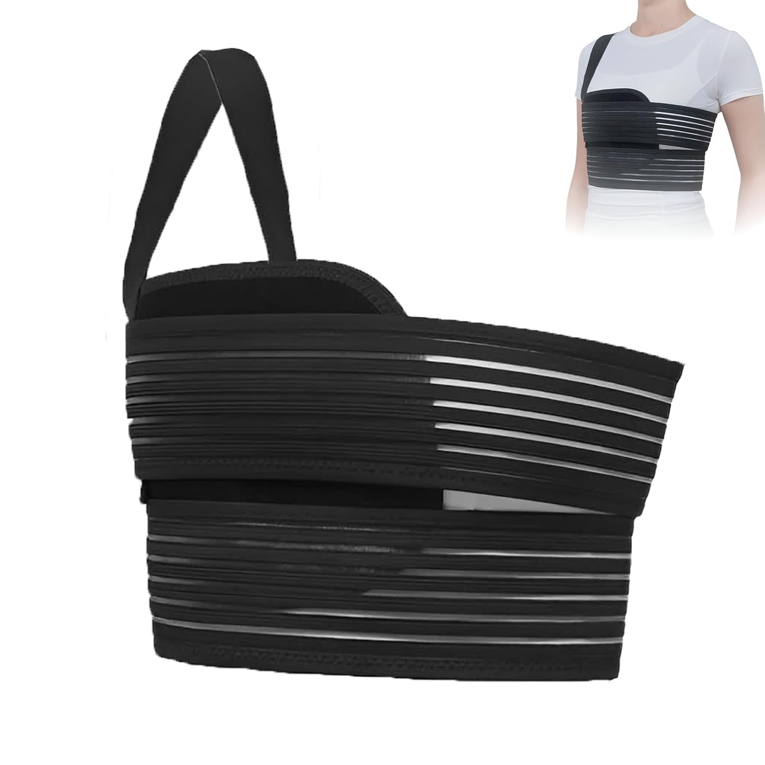 banjiabb Elastic Rib Belt, Rib Bandage, Ribbed Belt, Women's Rib Injury Binding Belt, for Cracked, Broken, Dislocated and Post-Operative Ribs
