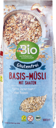 dmBio Basic muesli with seeds gluten-free, 500 g