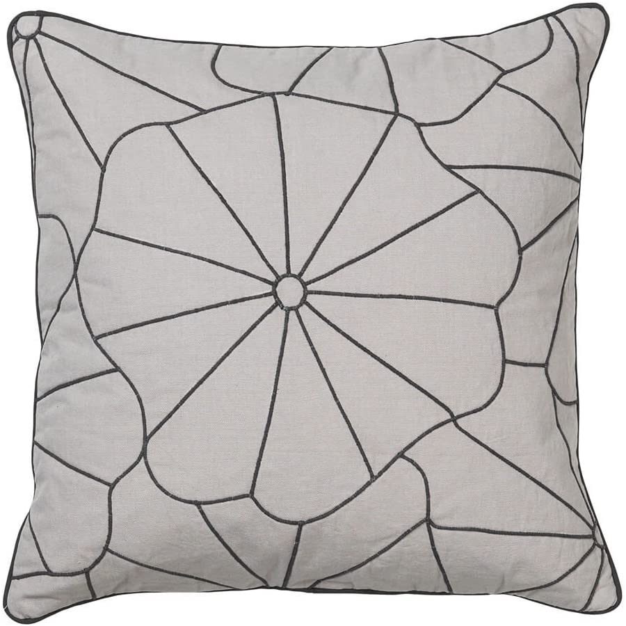broste Copenhagen Cushion Cover Code Drizzle Grey/Charcoal