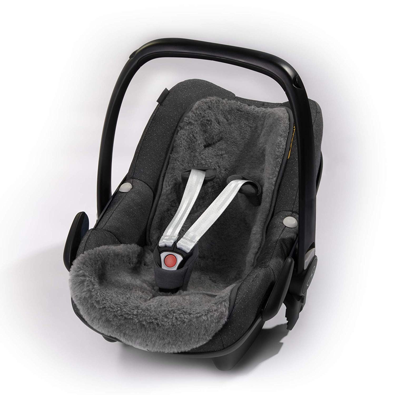 K. & N. Schurwolle Baby Merino Universal Insert for Child Seat, Baby Seat, Baby Carrier, Pushchair, Buggy, Pile Made of 100% New Wool - Alternative to Lambskin, Natural