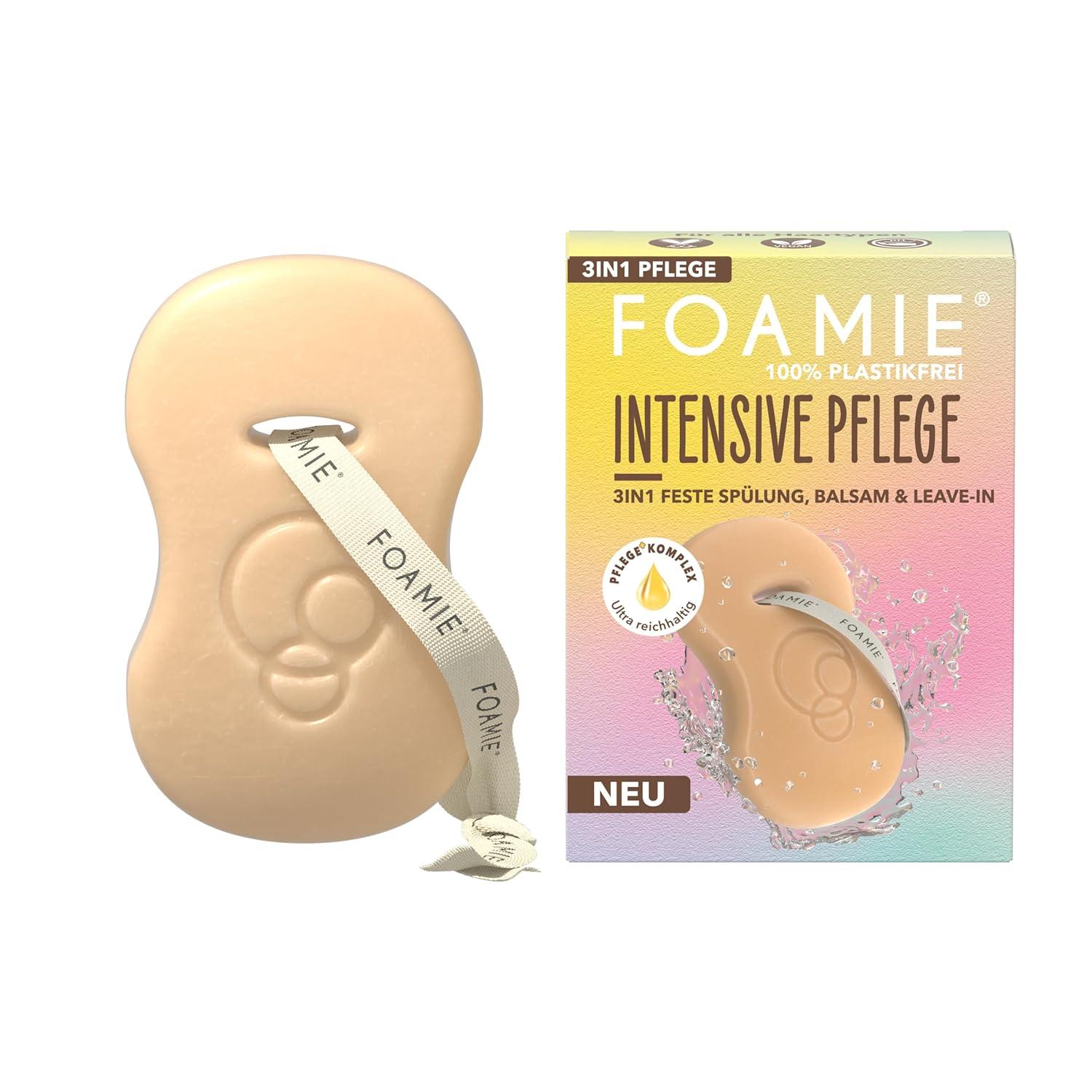 Foamie 3-in-1 Conditioner for All Hair Types, Conditioner with Olive Oil, Shea & Cocoa Butter, Hair Mask, Balm & Leave-in Conditioner for Easy Comb Hair, 45 G