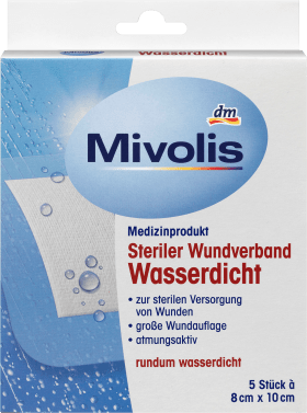 Mivolis Sterile wound dressing Waterproof, 5 pcs