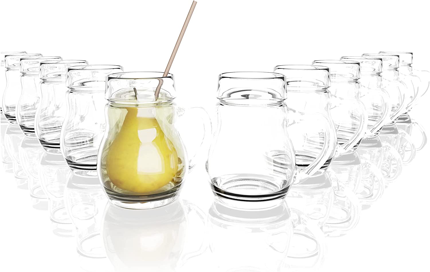 Stölzle Lausitz Oberglas Williams Pure Shot Glasses with Handle 40 ml / 12 x Digestif Glasses in Pear Shape / Shot Glasses 4 cl / Special Shot Glasses