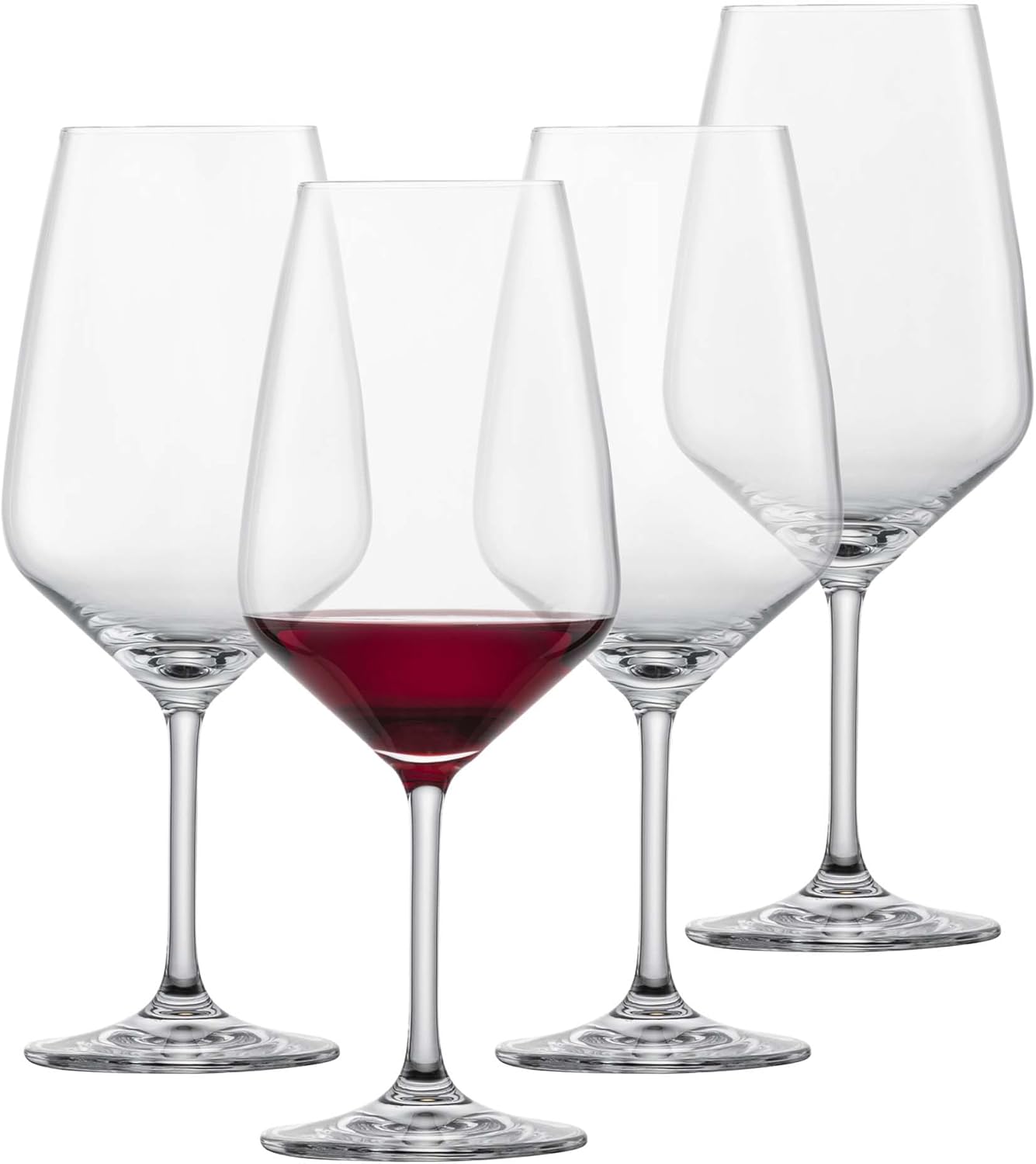 SCHOTT ZWIESEL Bordeaux Red Wine Glass Tulip (Set of 4), Timeless Bordeaux Glasses for Red Wine, Dishwasher Safe Tritan Crystal Glasses, Made in Germany (Item No. 123607)
