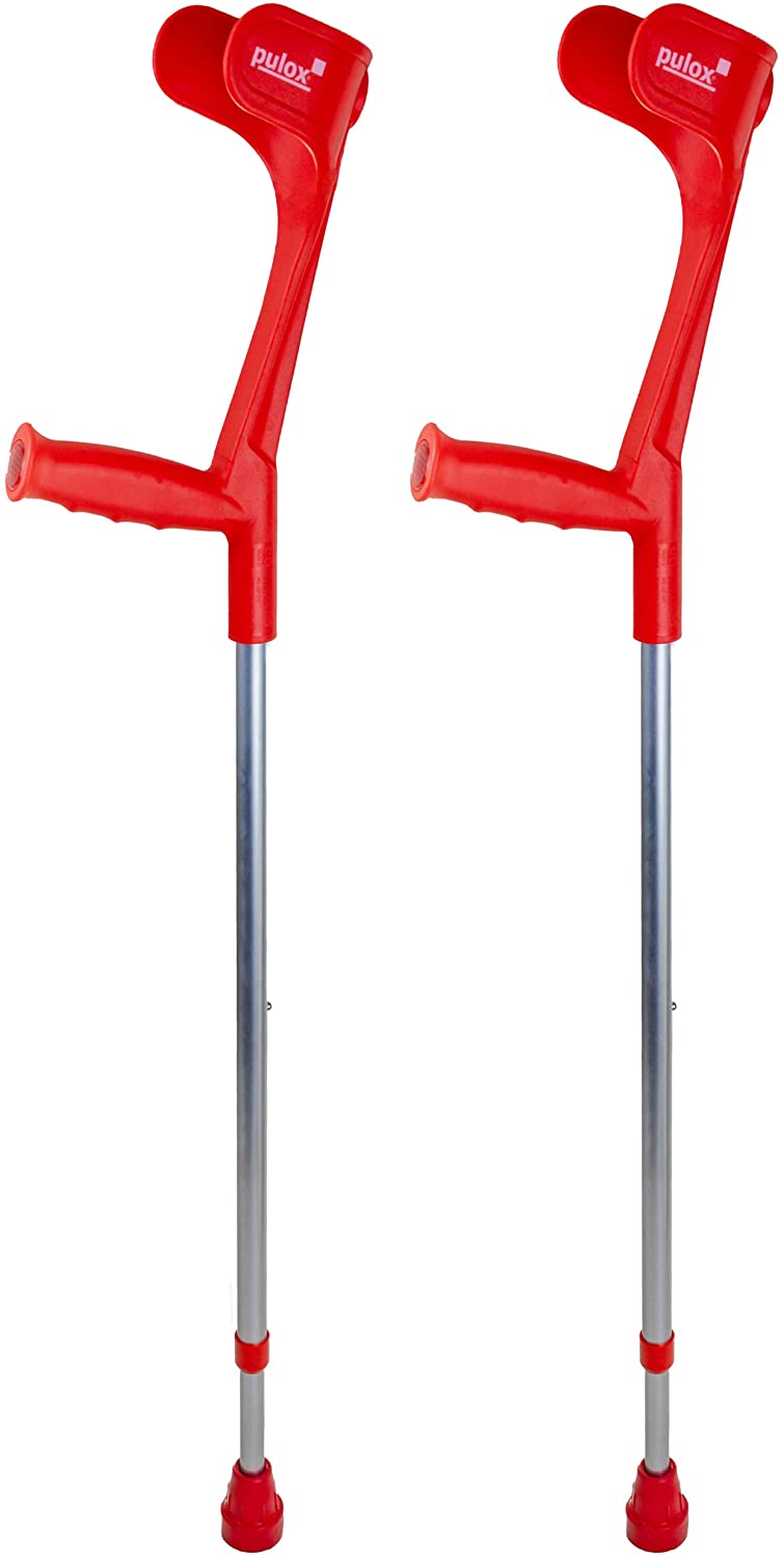 PULOX Ossenberg Classic Crutches 140 Kg Forearm Crutches With Ergonomic Soft Grip
