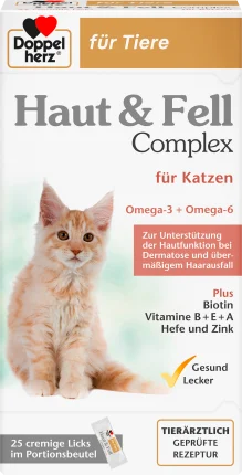 Doppelherz Food supplement cat, skin & coat complex (25 pieces), 250 g