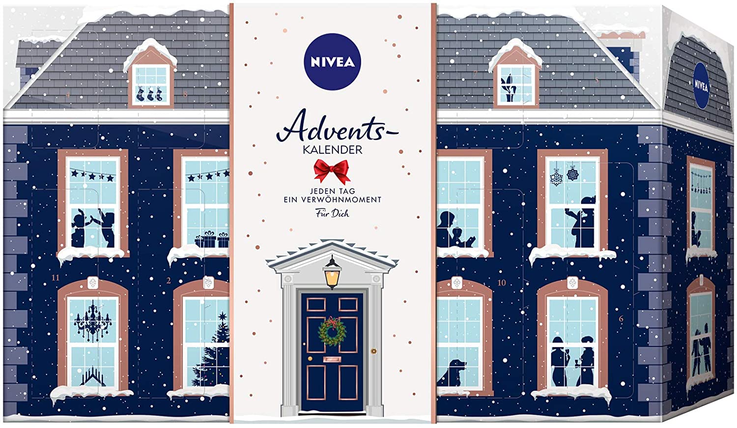 NIVEA 2019 Advent Calendar for 24 pampering moments, Christmas calendar with selected care products, set for advent